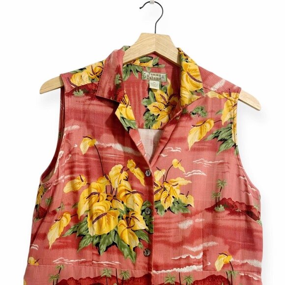 Tommy Bahama Silk Sleeveless Shirt Dress, Size 14, Hawaiian Floral Print - Picture 12 of 16